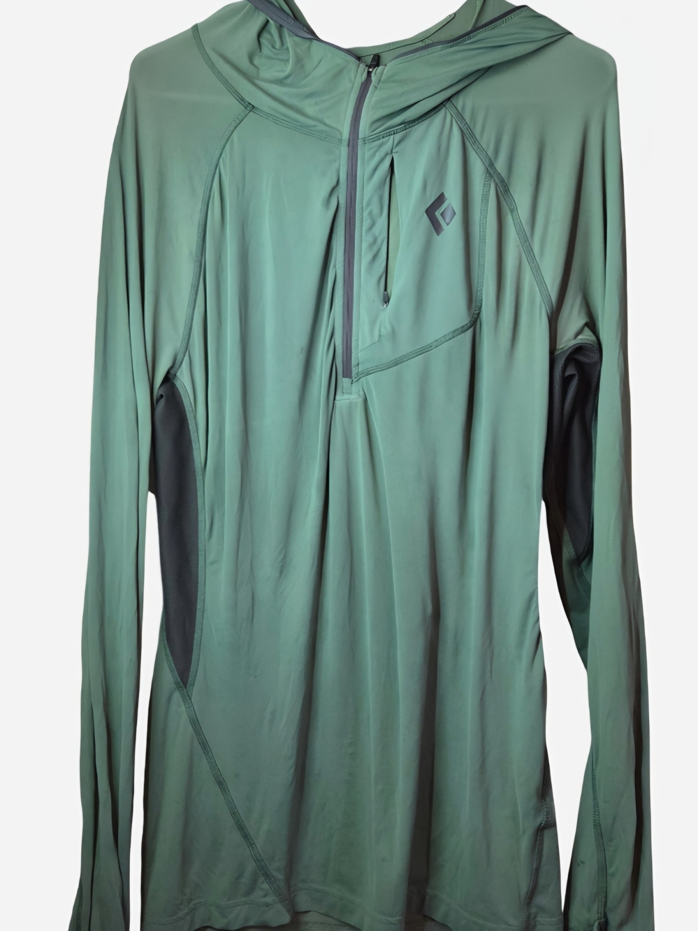 Black Diamond Men's Sage Green Hooded Performance Pullover